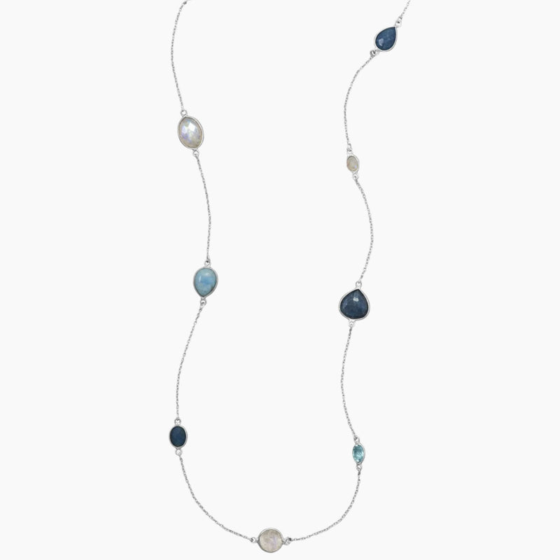 Multi Gemstone Endless Necklace
