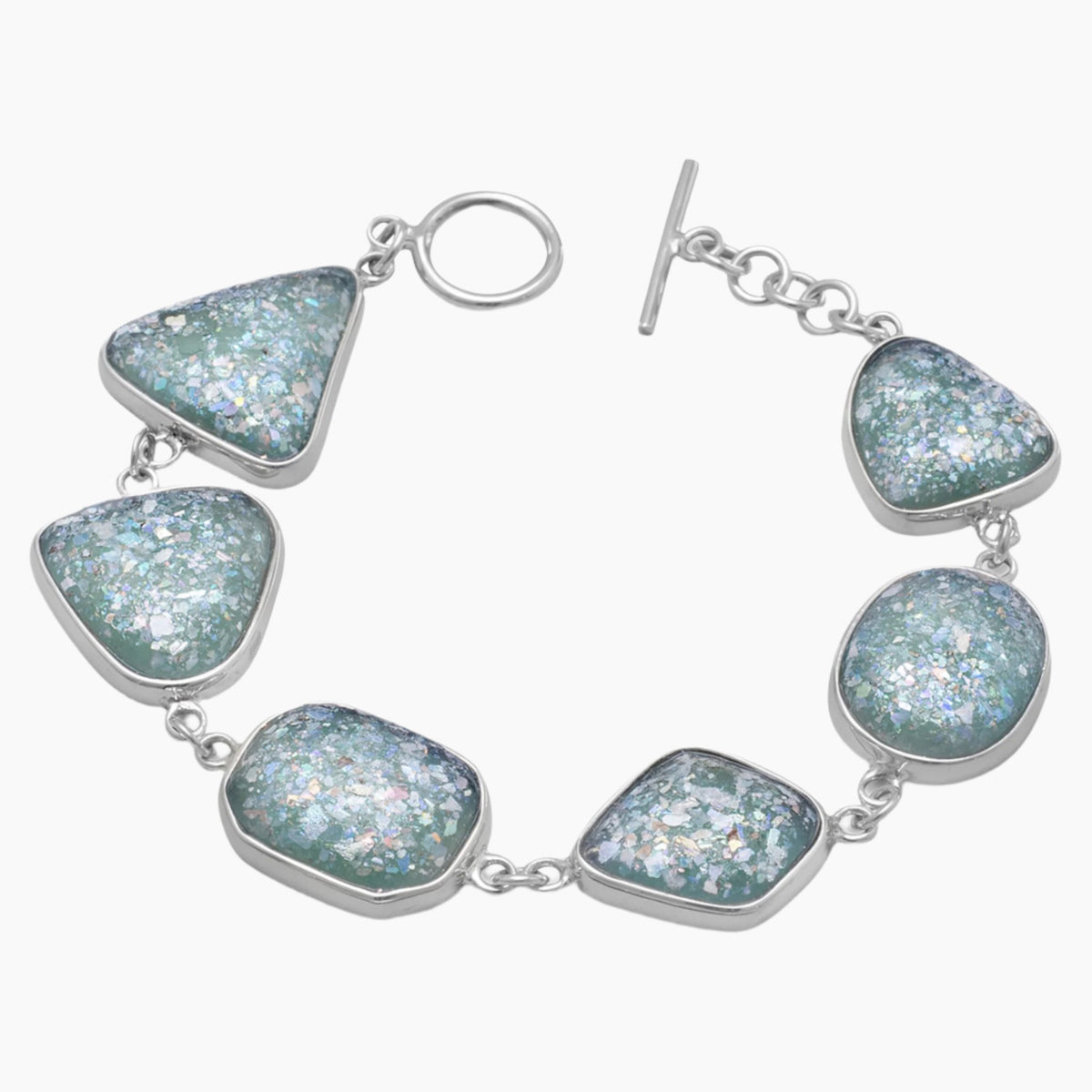 Multi Shape Roman Glass Bracelet