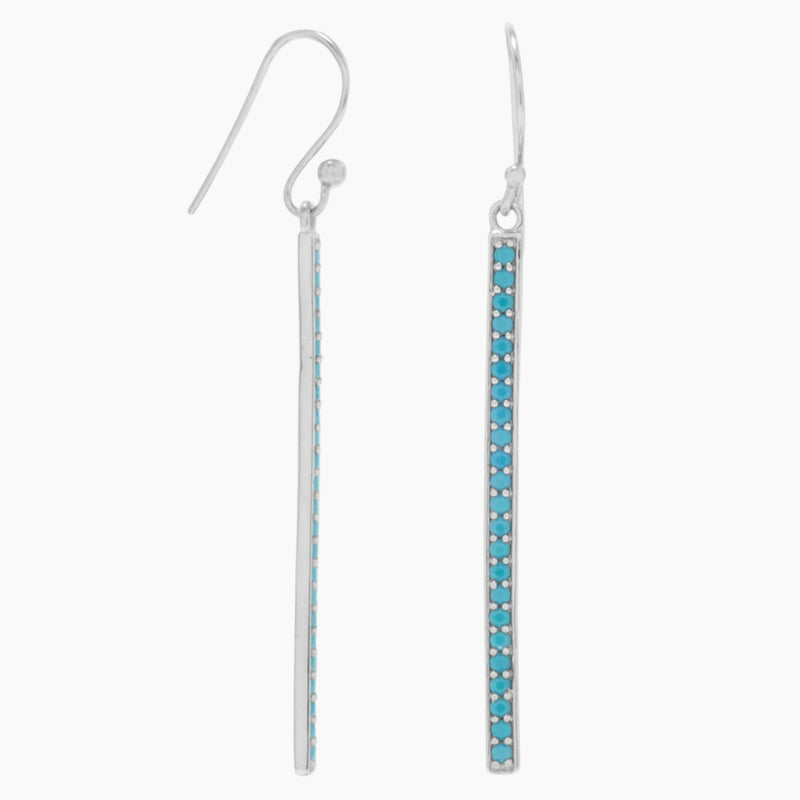 Nano Turquoise Zirconia Earrings