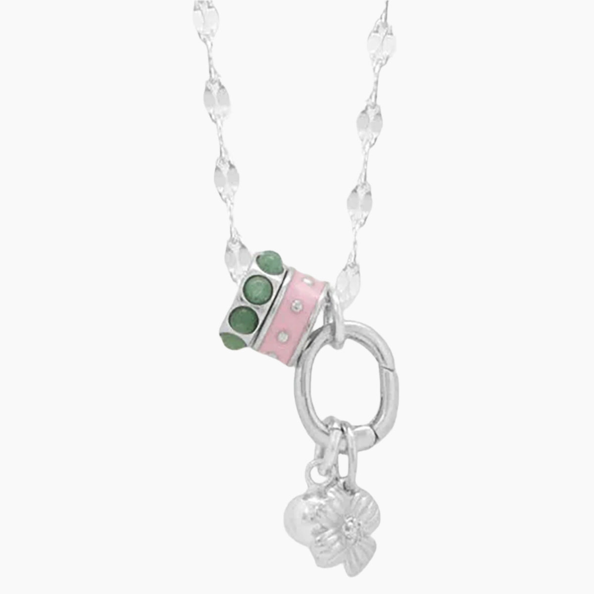 Nature Blooms Design Charm Necklace