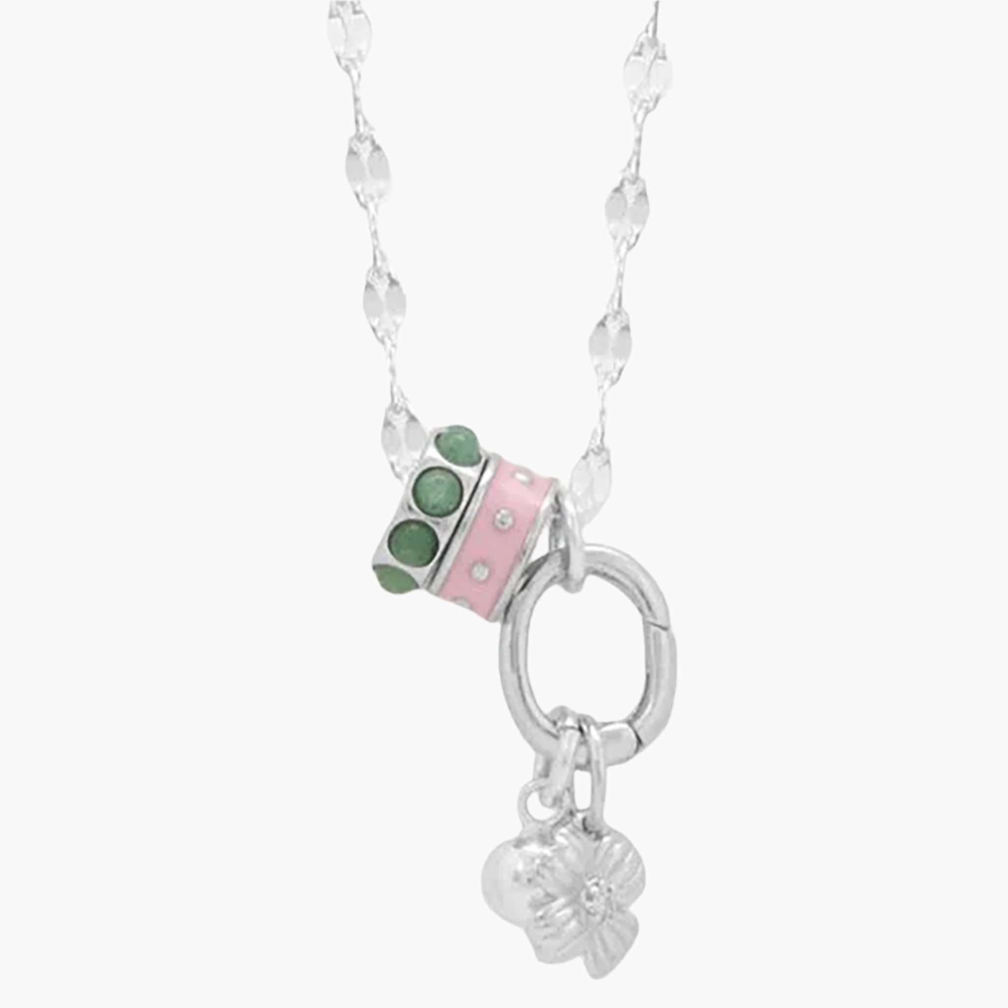 Nature Blooms Design Charm Necklace