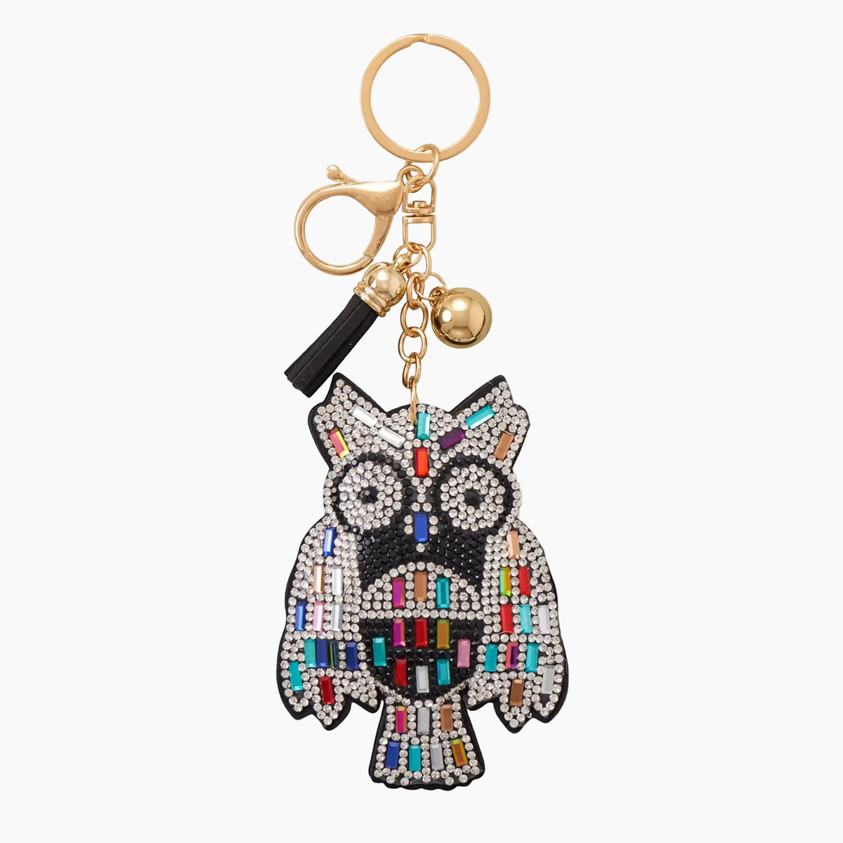 Ole Colorful Wise Owl Crystal Bag Charm