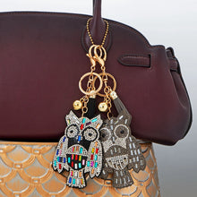 Ole Wise Owl Crystal Bag Charm Example