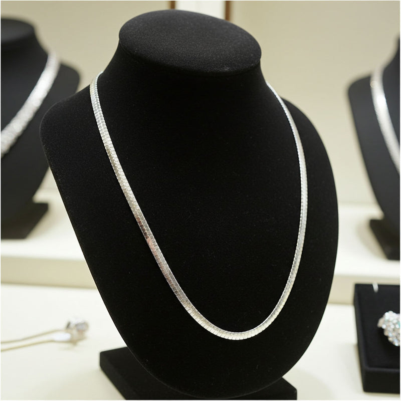 Omega Chain - 4mm on Bust Display