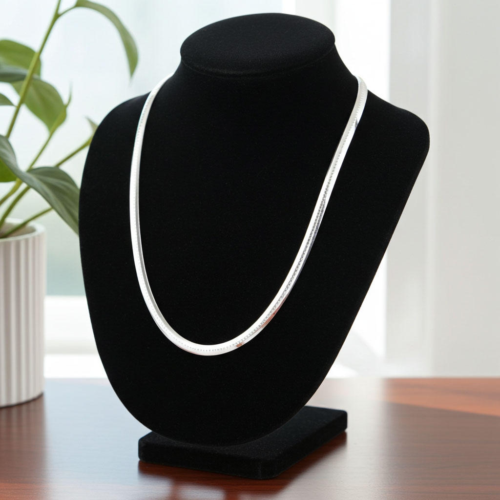 Omega Chain - 8mm on Bust Display