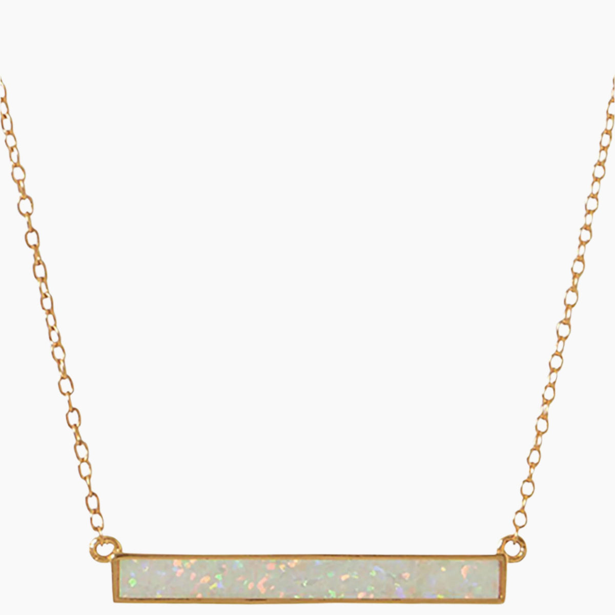 Opal Bar Necklace