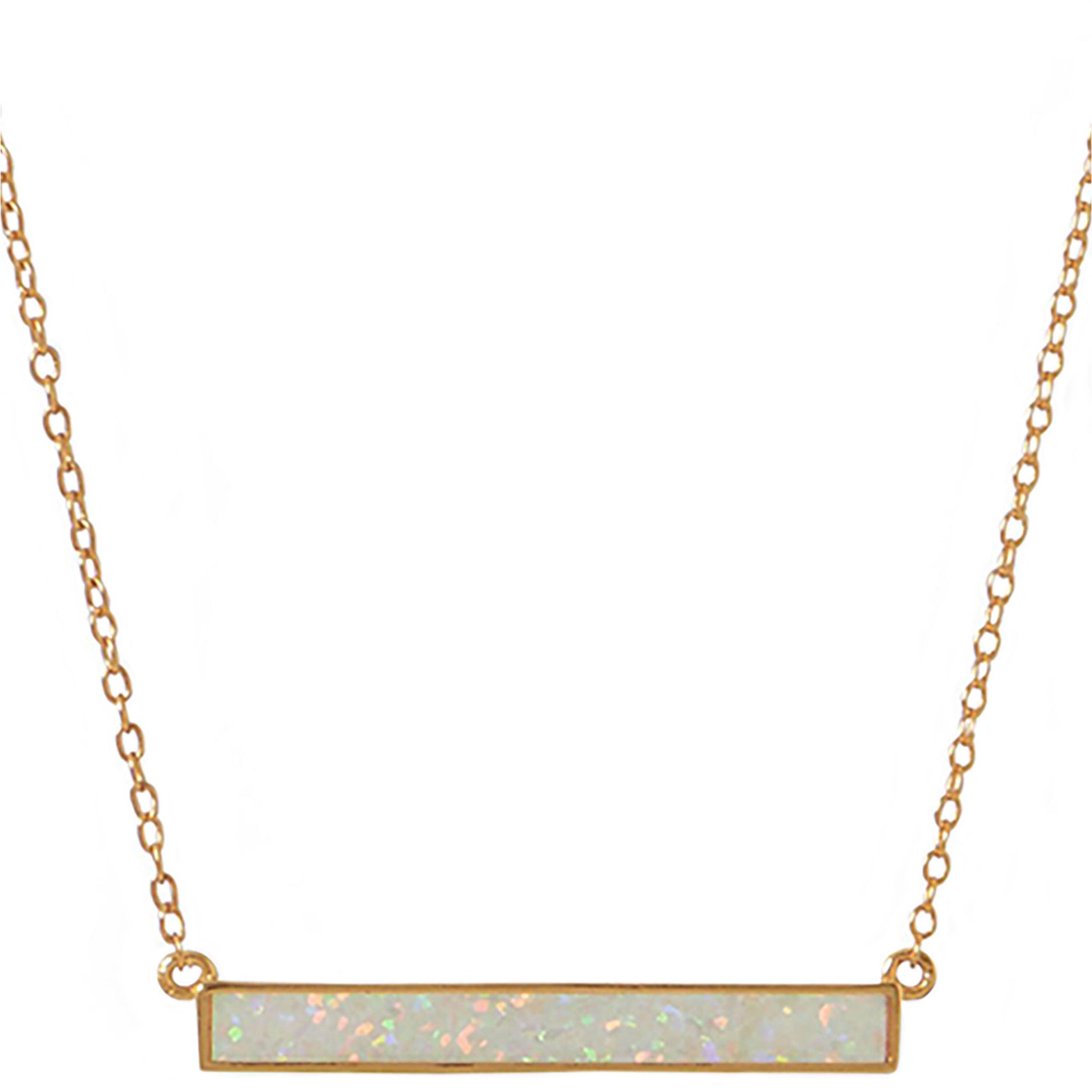 Opal Bar Necklace