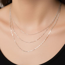 Open Cable Chain - 1.5mm Layered on Neck View