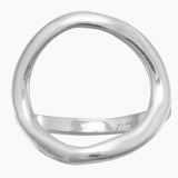 Open Circle Design Textured Ring