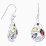 Open Design Multistone Earrings