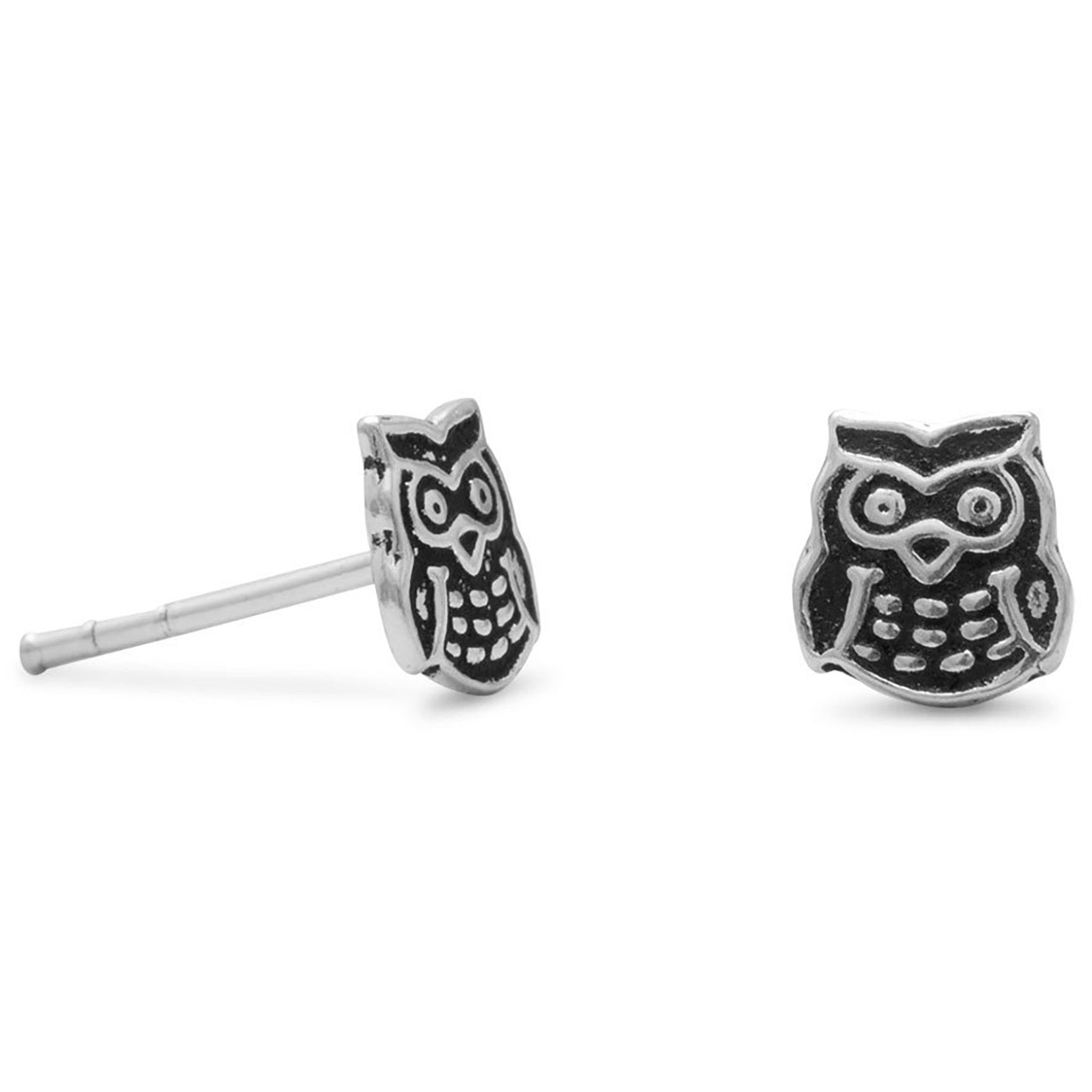 Owl Design Stud Earrings