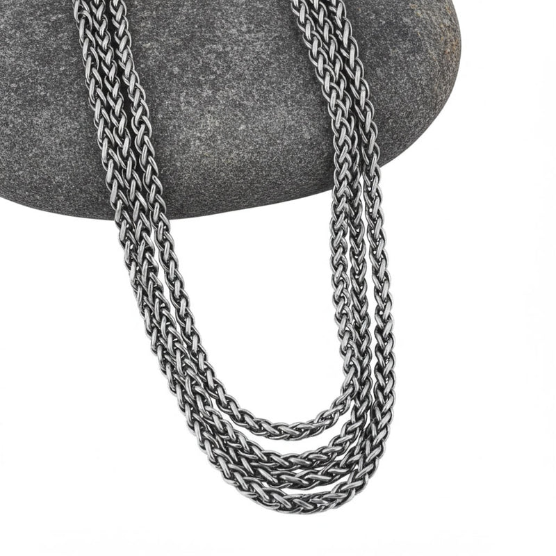 Oxidized French Wheat Chain - 1.8mm Multi Strand View