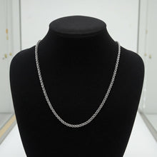 Oxidized French Wheat Chain - 1.8mm on Necklace Bust Display