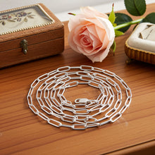 Paperclip Style Cable Link Chain - 2.8mm Coiled Up View