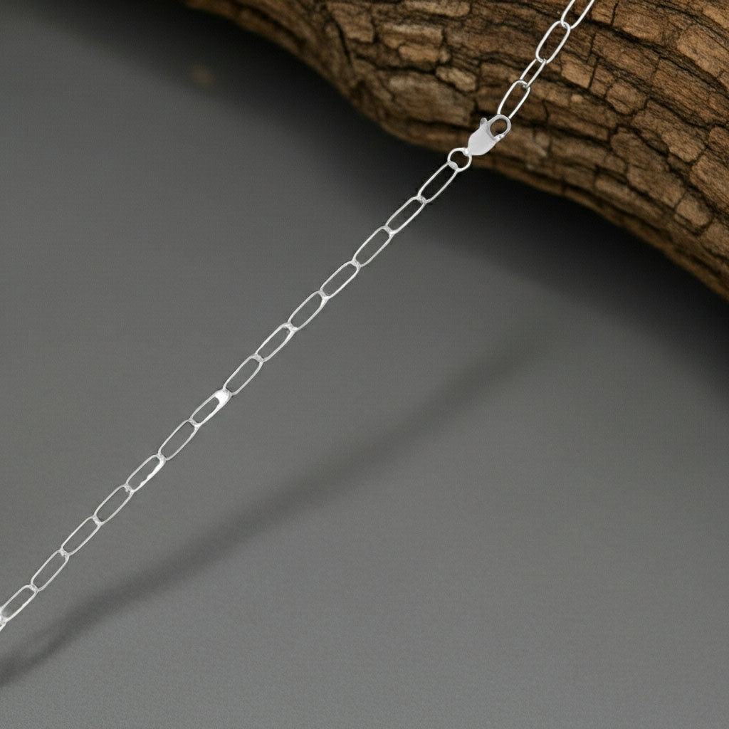 Paperclip Style Cable Link Chain - 2.8mm Clasp View