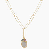 Paperclip Style Charm Necklace