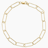 Paperclip Style Gold Bracelet