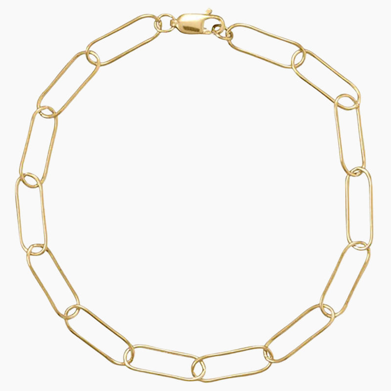 Paperclip Style Gold Bracelet