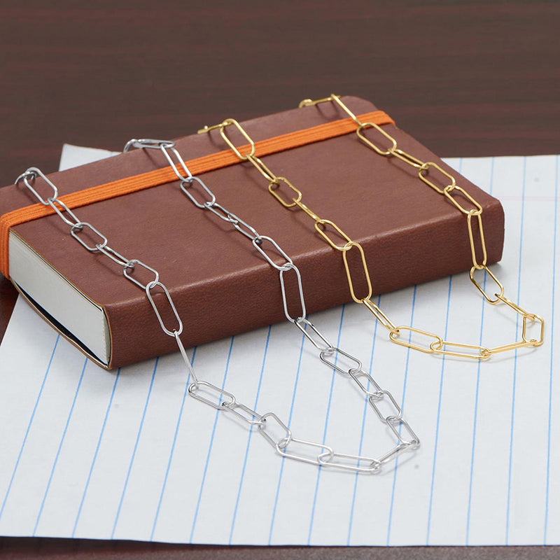 Paperclip Style Gold Necklace Example