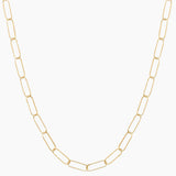 Paperclip Style Gold Necklace
