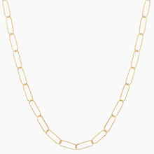 Paperclip Style Gold Necklace