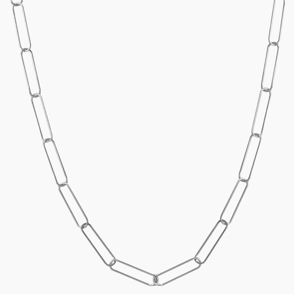 Paperclip Style Link Necklace