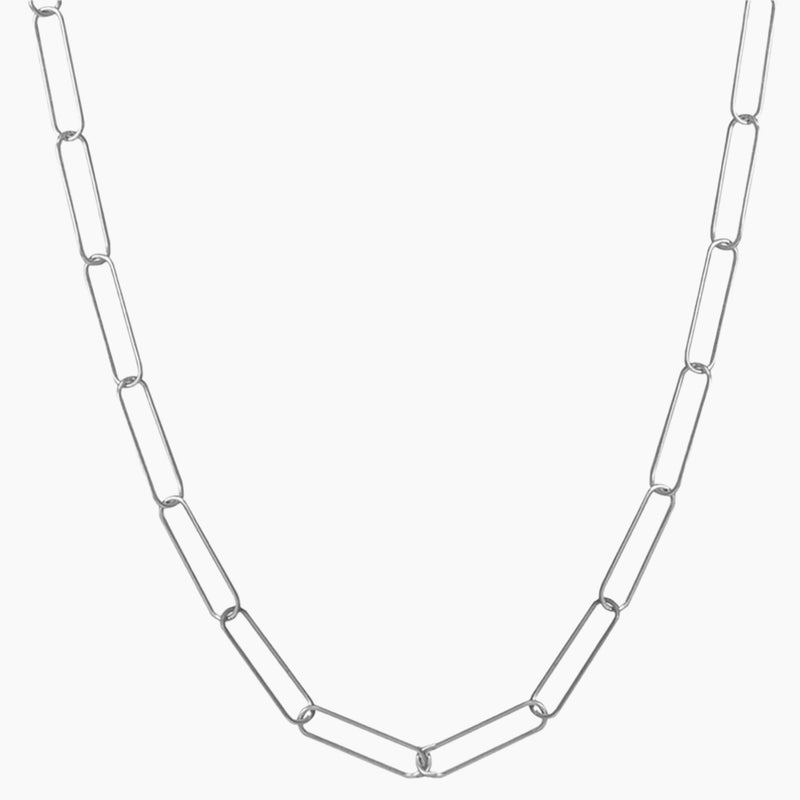 Paperclip Style Link Necklace