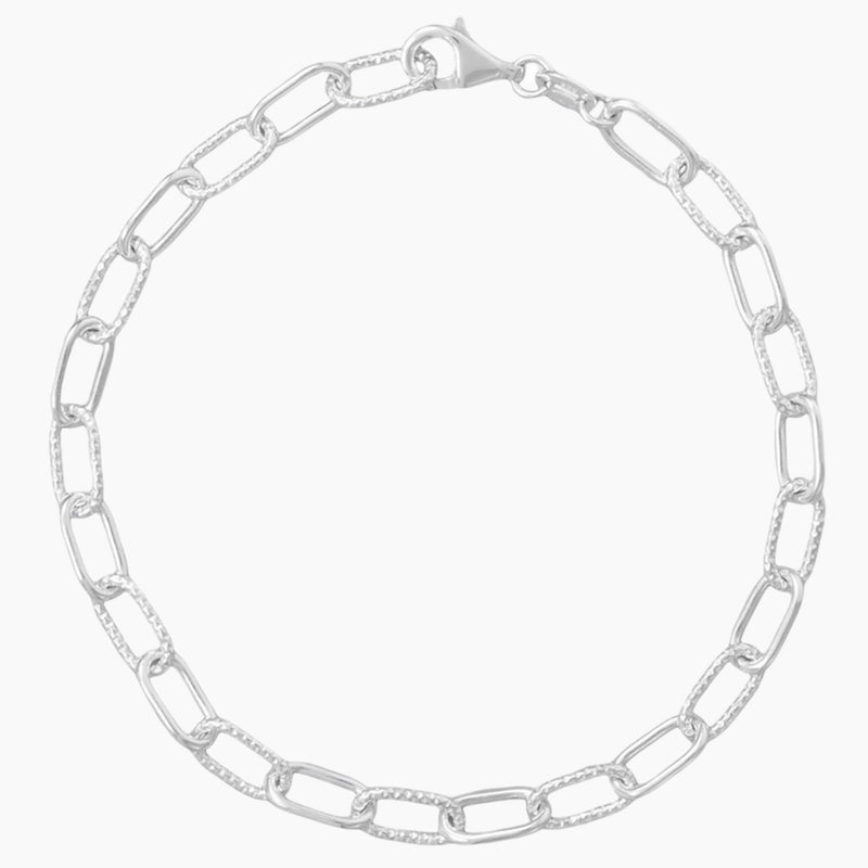Paperclip Style Textured Bracelet