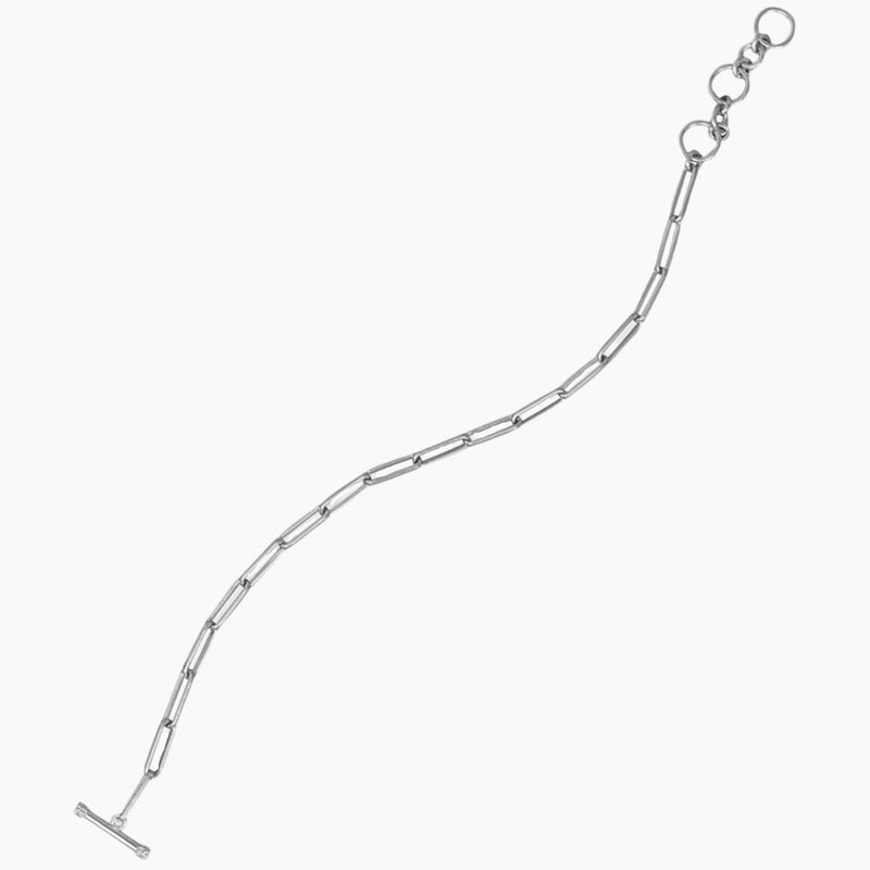 Paperclip Style Toggle Bracelet