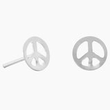 Peace Sign Stud Earrings