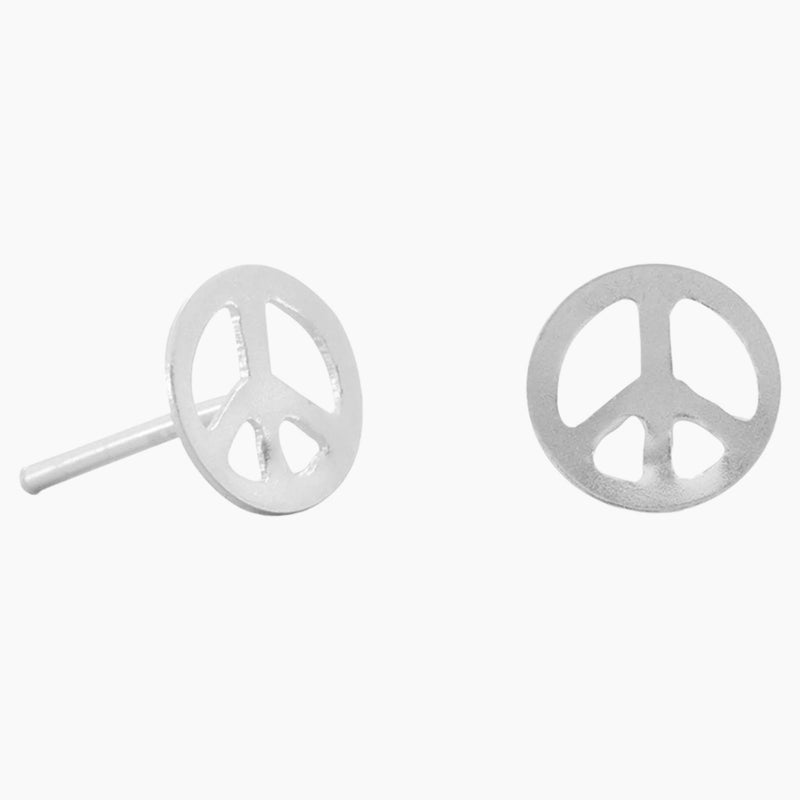 Peace Sign Stud Earrings