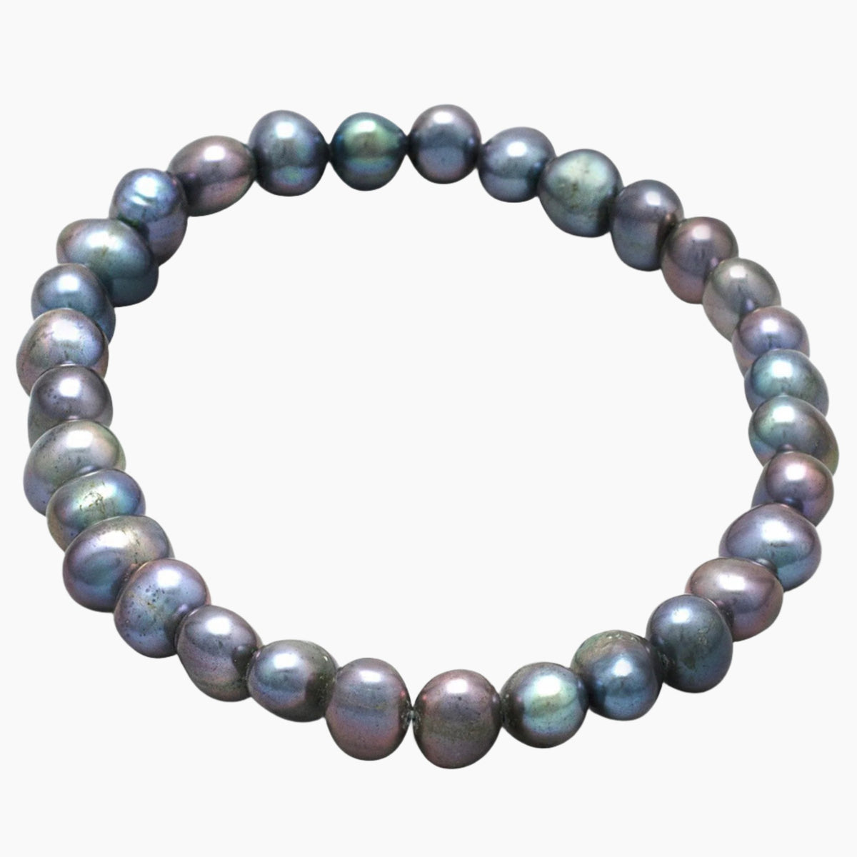 Peacock Freshwater Pearl Stretch Bracelet