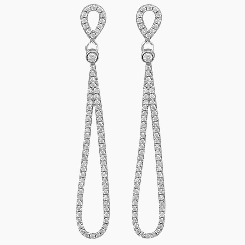 Pear Drop Cubic Zirconia Earrings