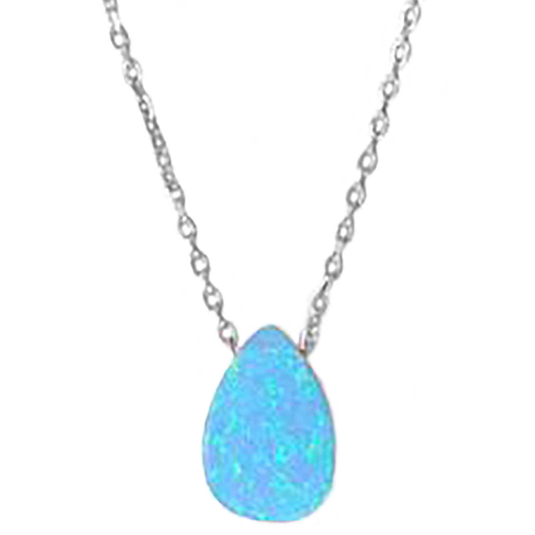 Pear Shape Opal Necklace