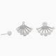 Pearl and Zirconia Front Back Earrings