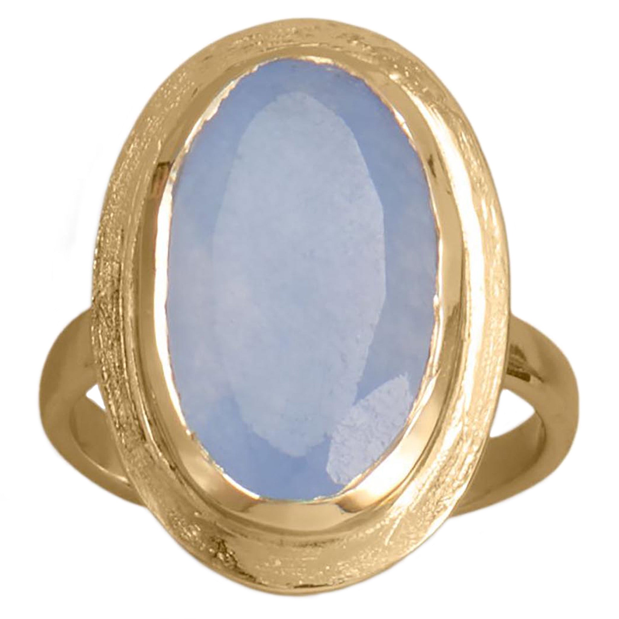 Periwinkle Chalcedony Statement Ring