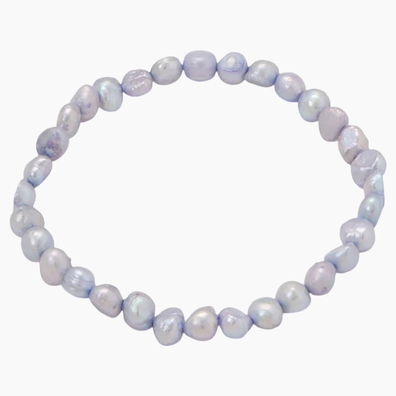 Periwinkle Freshwater Pearl Stretch Bracelet