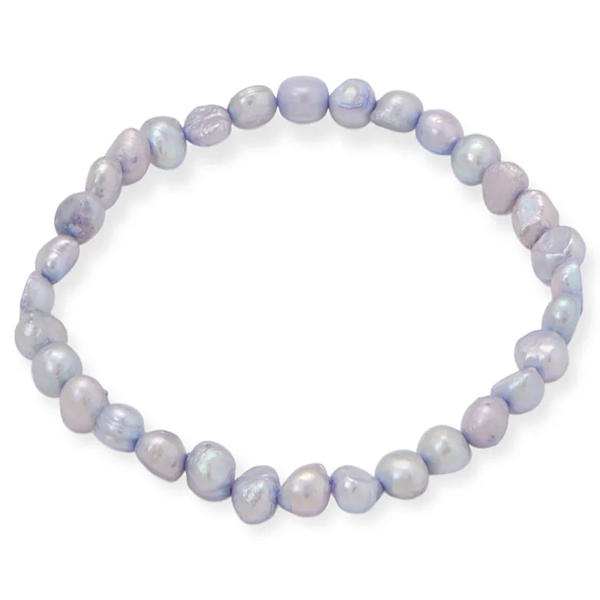 Periwinkle Freshwater Pearl Stretch Bracelet