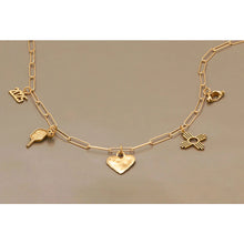 Pickleball and Paddle Charm Gold Example