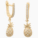 Pineapple Drop Gold Earrings