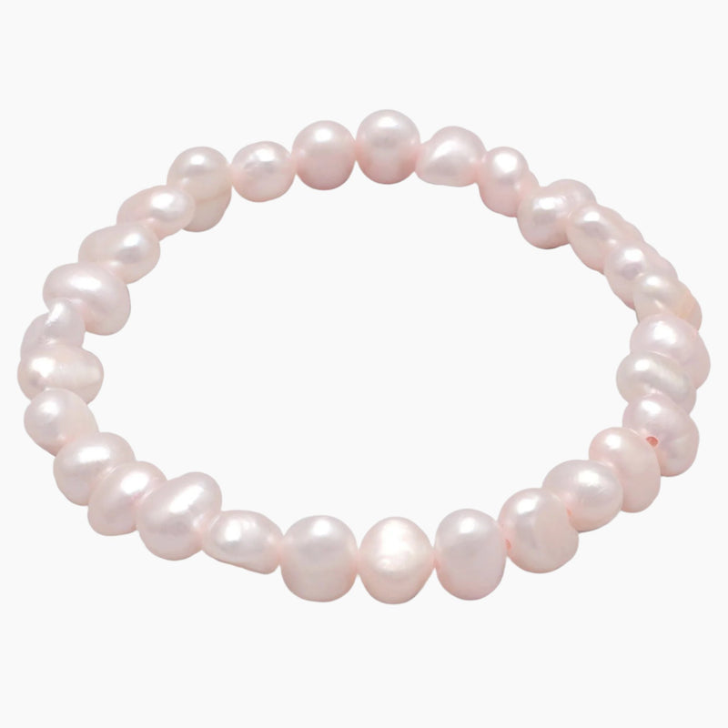 Pink Freshwater Pearl Stretch Bracelet