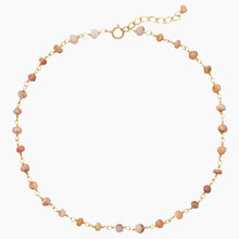 Pink Opal Bead Gold Anklet