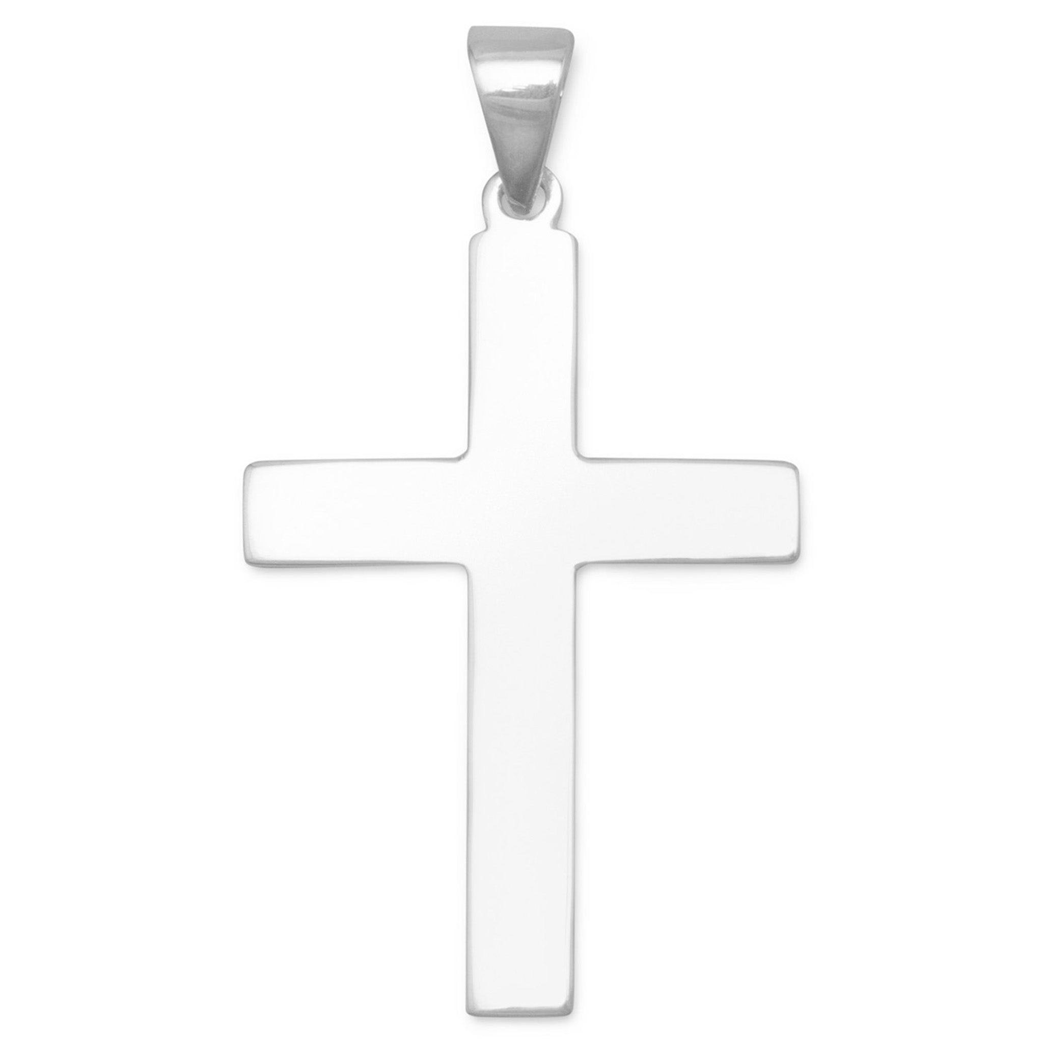 Plain Cross Silver Pendant