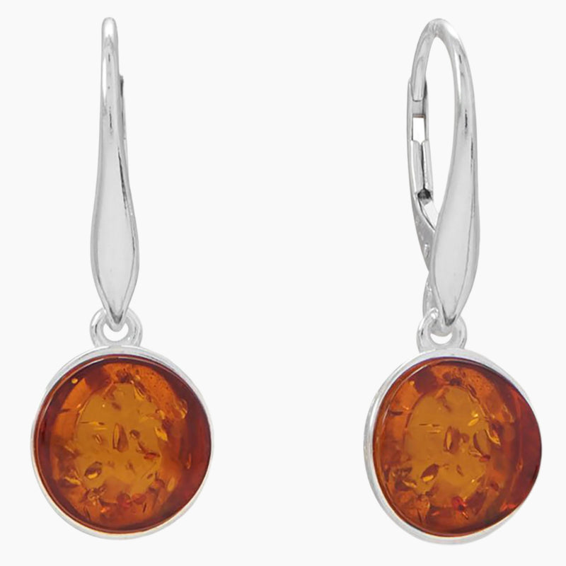 Polished Baltic Amber Earrings