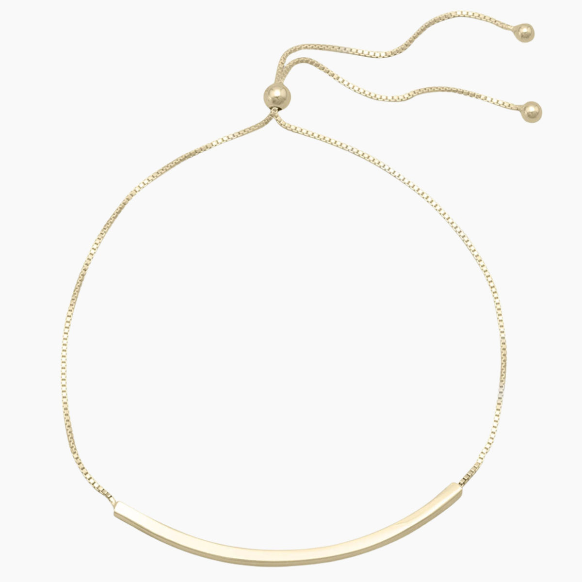 Polished Bar Gold Bolo Bracelet