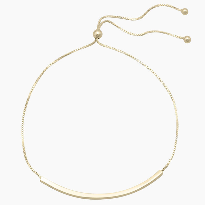 Polished Bar Gold Bolo Bracelet