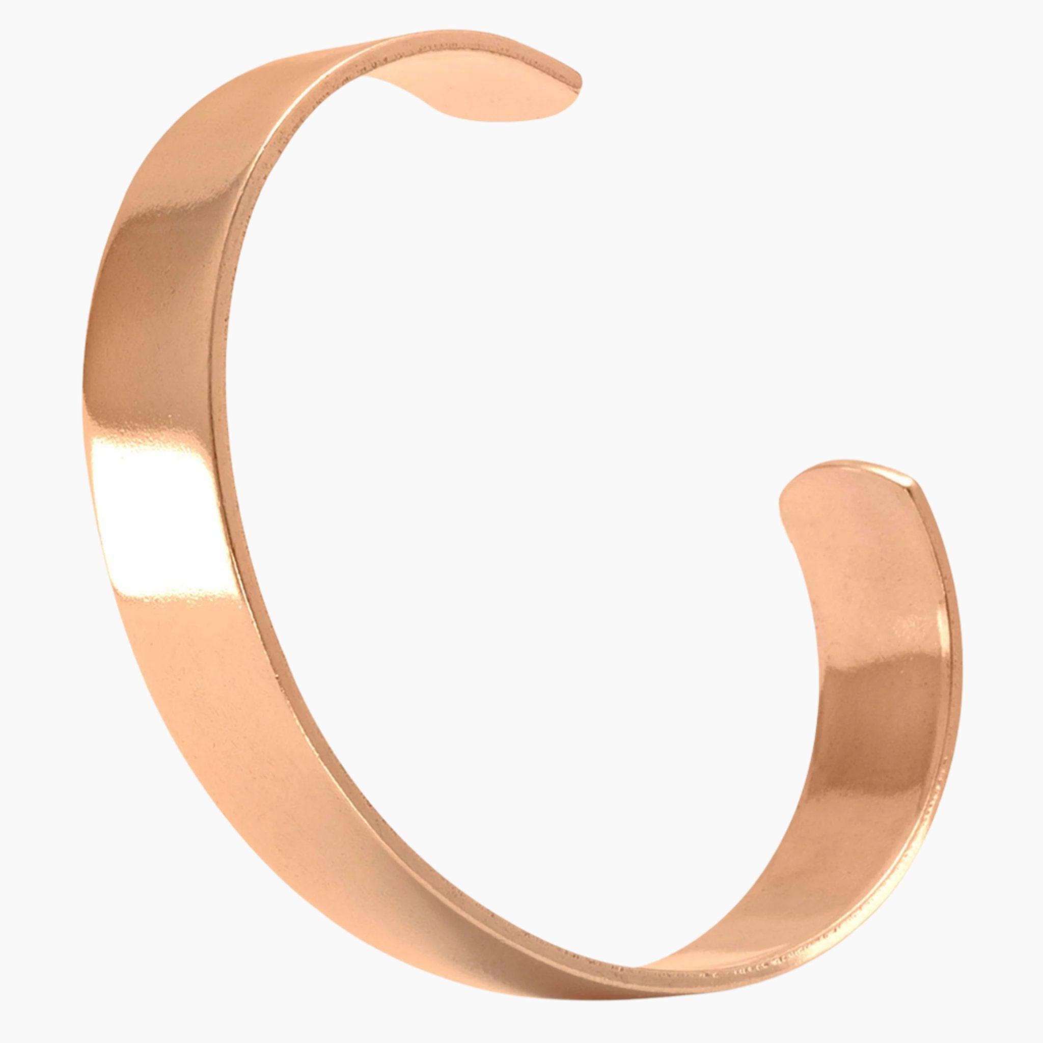 Polished Copper Cuff Bracelet Upright