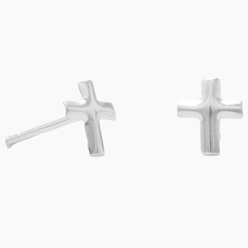 Polished Cross Earrings