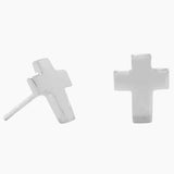 Polished Cross Stud Earrings
