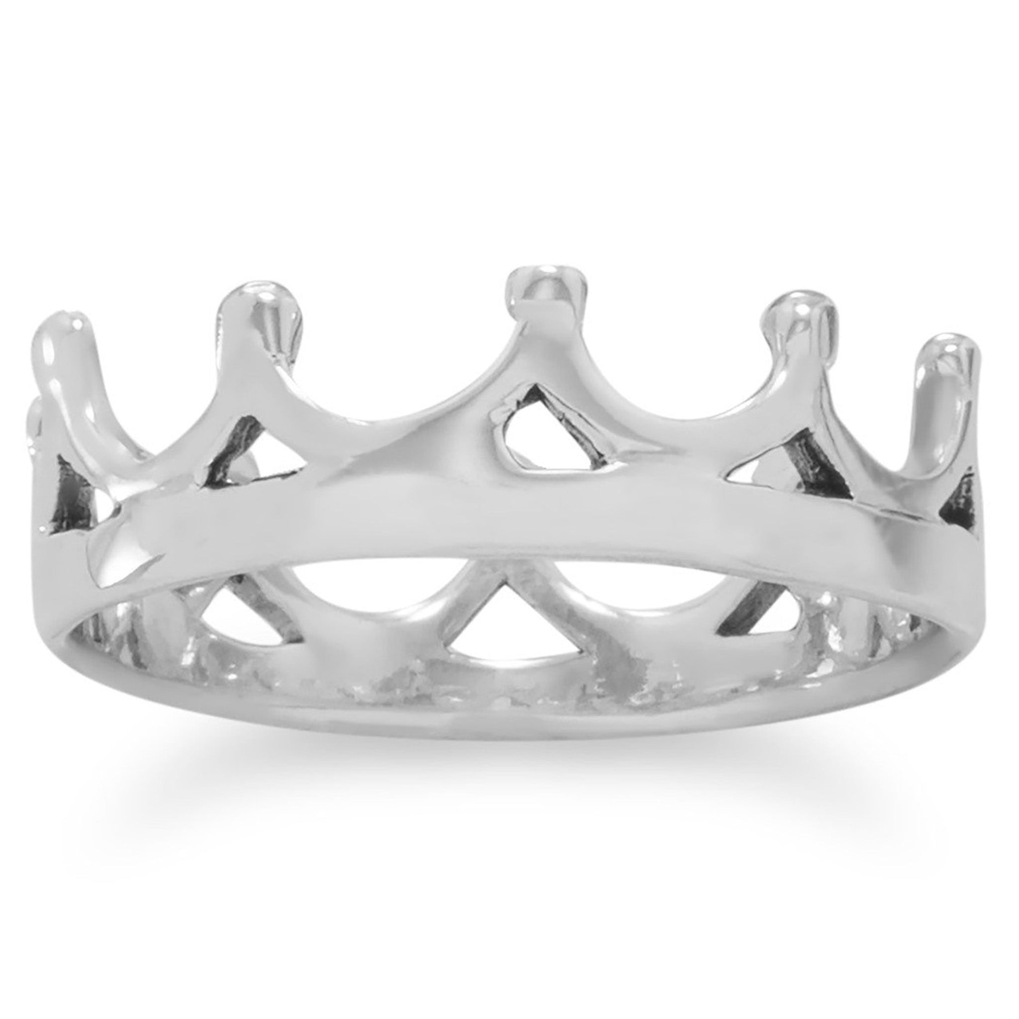 Polished Crown Design Ring